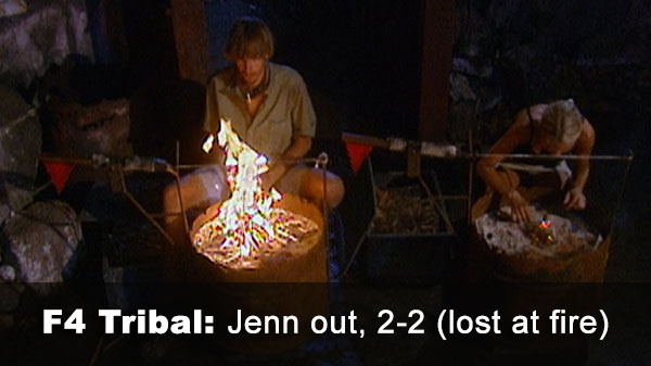 Jenn out, 2-2 (fire)