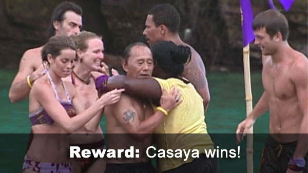 Casaya wins reward, Terry exiled