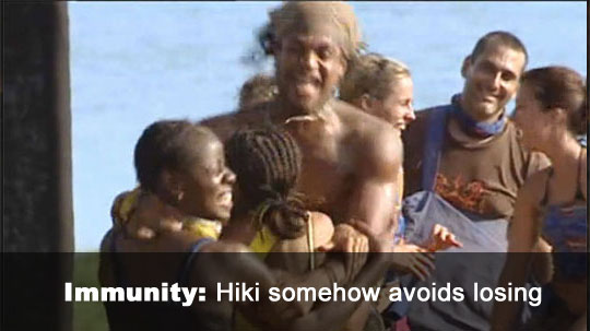 Puka wins immunity! Hiki does not.