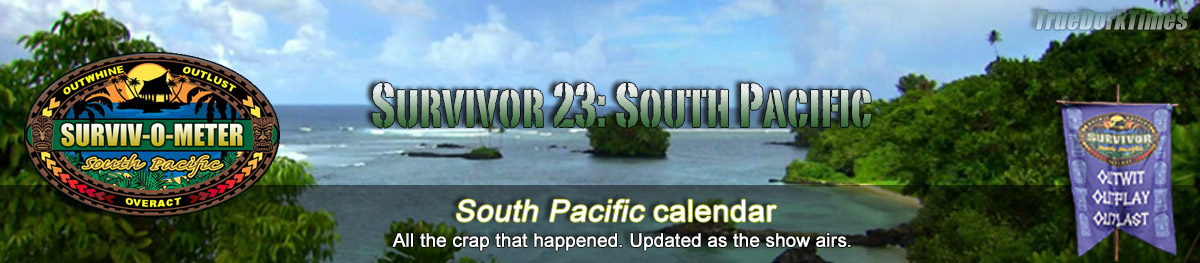 Survivor 23: South Pacific calendar