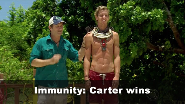 Carter wins immunity