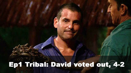 David voted out, 4-2