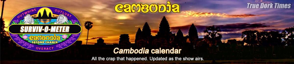 Survivor 31: Cambodia - Second Chance calendar