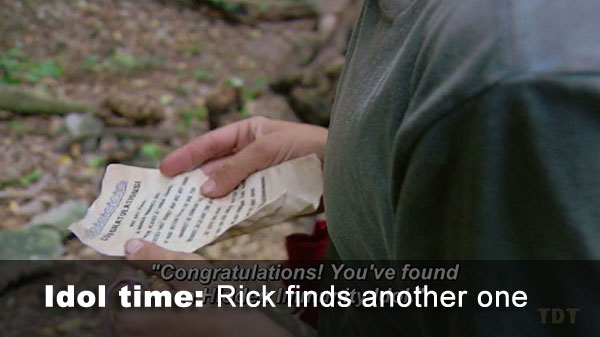Rick finds idol