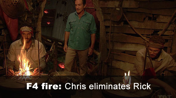 Chris beats Rick at fire