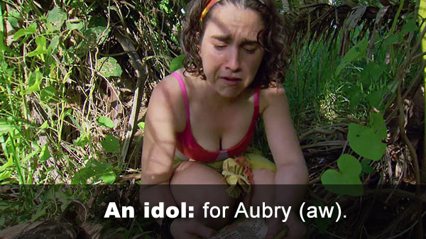 Aubry finds idol
