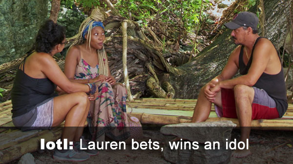 Lauren bets, wins idol