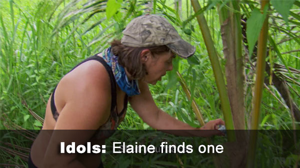 Elaine finds idol