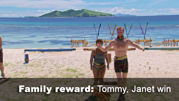 Tommy, Janet win loved ones reward