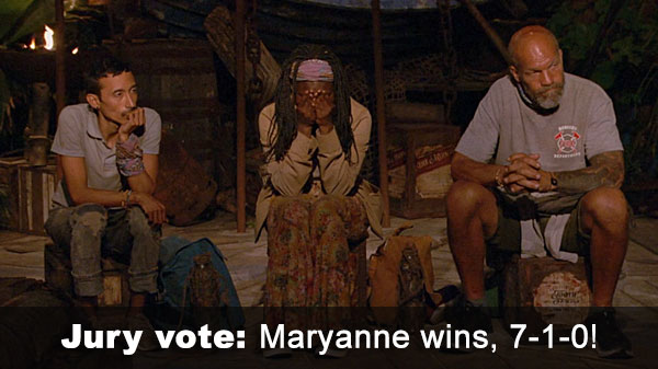 Maryanne wins, 7-1-0