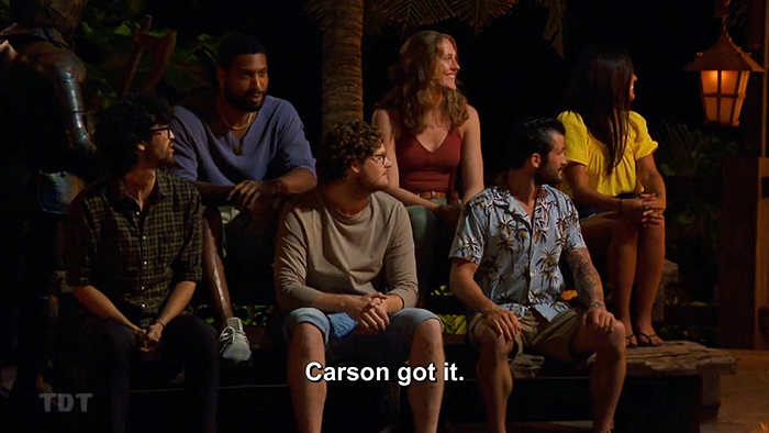 Carson got it