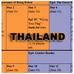 Survivor 5: Thailand calendar