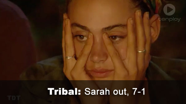 Sarah out, 7-1