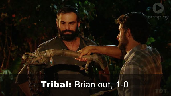 Brian voted out, 1-0