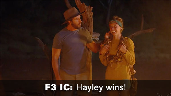 Hayley wins final 3 IC