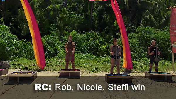 Nicole, Steffi, Rob win