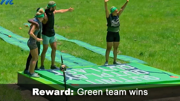 Green team wins reward