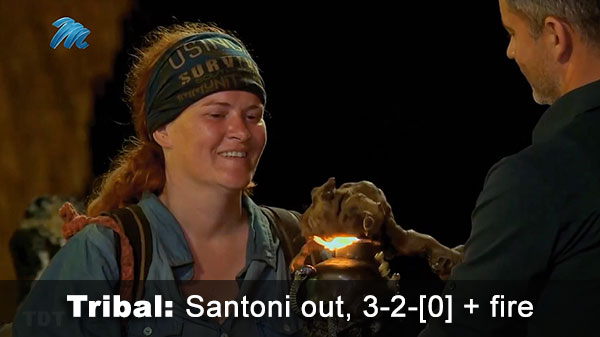 Santoni out, 3-2-[0] + fire