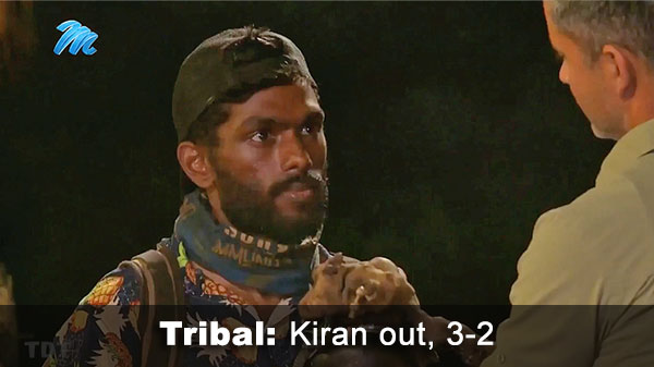 Kiran out, 3-2
