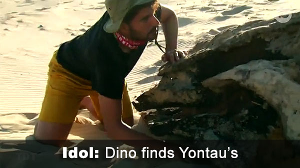Dino finds idol