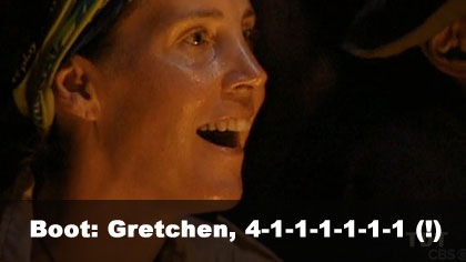 Gretchen out, 4-1-1-1-1-1-1