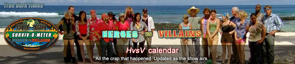 Survivor 20: HvsV calendar