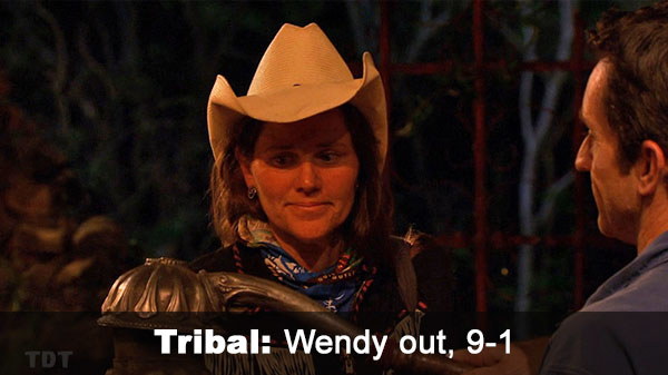 Wendy out, 9-1