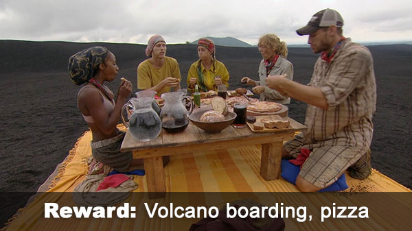 Volcano boarding reward