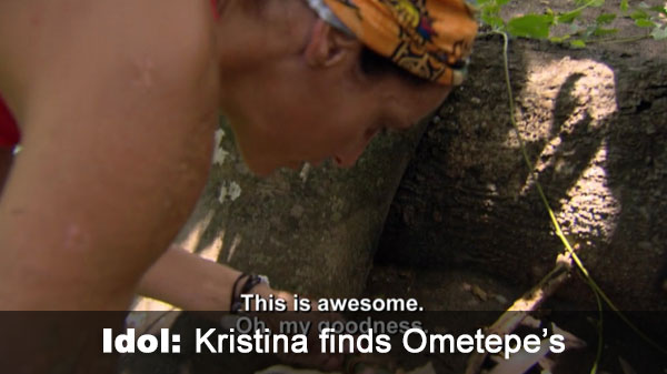 Kristina finds idol