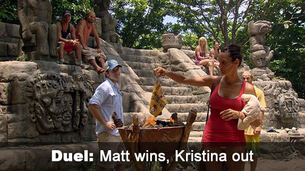 Matt wins, Kristina out