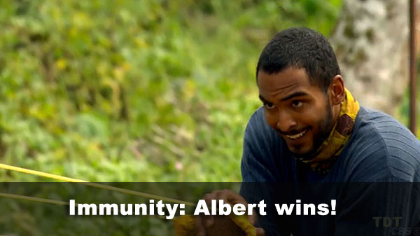 Albert wins immunity