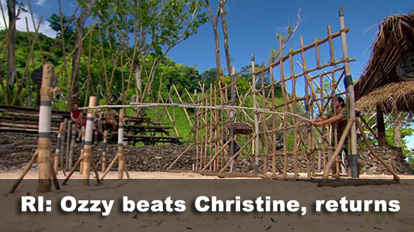 Ozzy beats Christine, returns to game