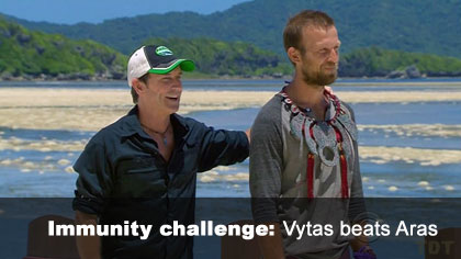 Vytas wins immunity