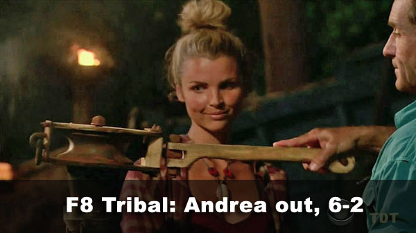 Andrea out, 6-2