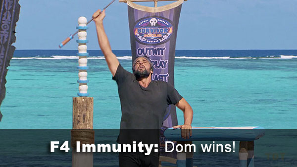 Dom wins F4 IC