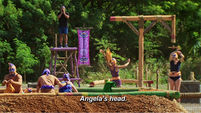 Angela's head