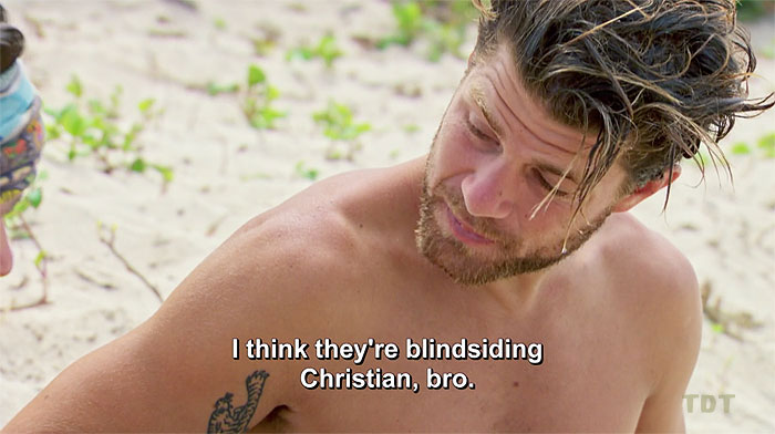 They're blindsiding Christian, bro