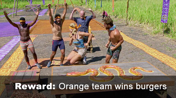 Orange team wins