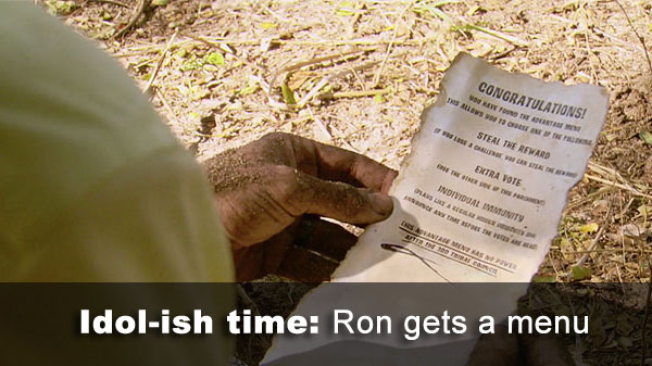 Ron gets advantage menu