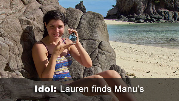 Lauren finds idol