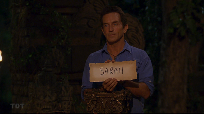 First member of our jury... Sarah