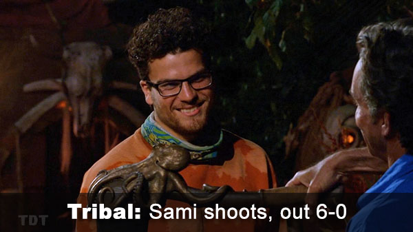 Sami out, 6-0