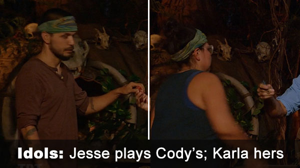Jesse, Karla play idols