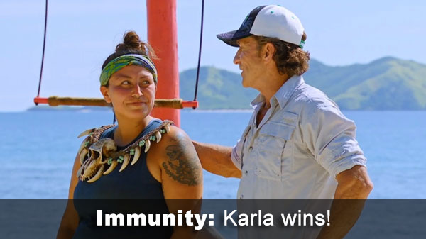Karla wins immunity