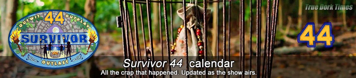 Survivor 44 calendar