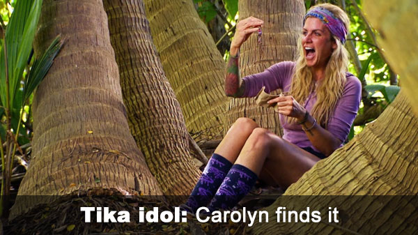 Carolyn finds idol