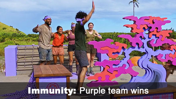 Purple team wins