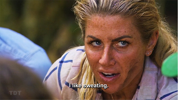 Carolyn: I like sweating