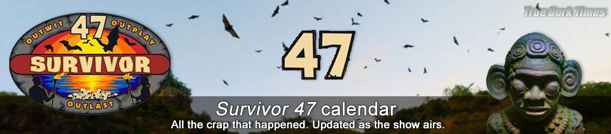 Survivor 47 calendar