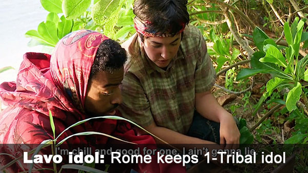 Rome keeps 1-Tribal idol